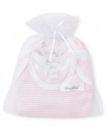 Simple Stripes 3 Pack Bodysuit Set, 0-3M - Pink